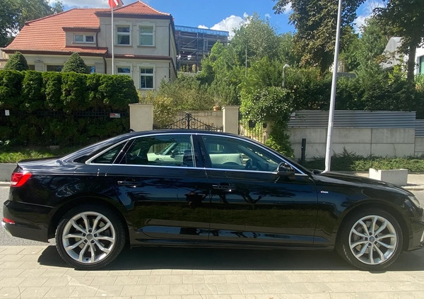 Audi A4 cena 115500 przebieg: 91150, rok produkcji 2019 z Gdynia małe 277